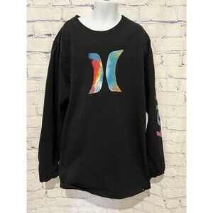 Hurly Boys Youth Long Sleeve Graphic Tshirt Top Size XL